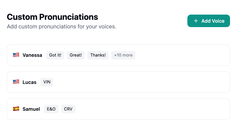 Custom Pronunciations