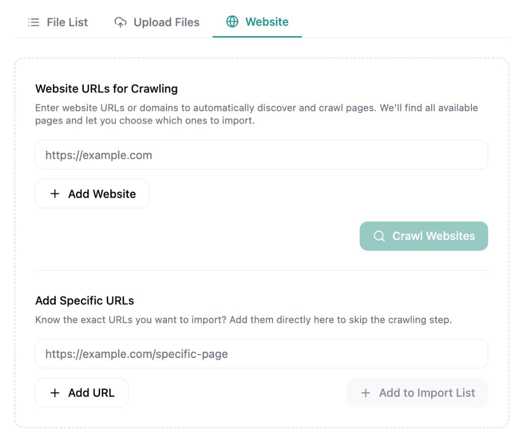 Website Crawling