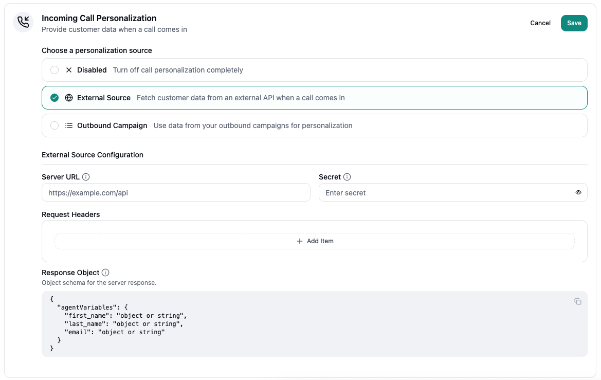 incoming-call-personalization-form