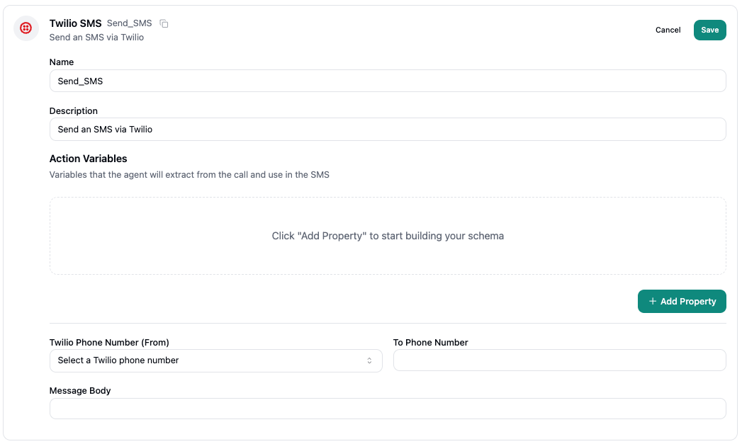 Twilio SMS Configuration