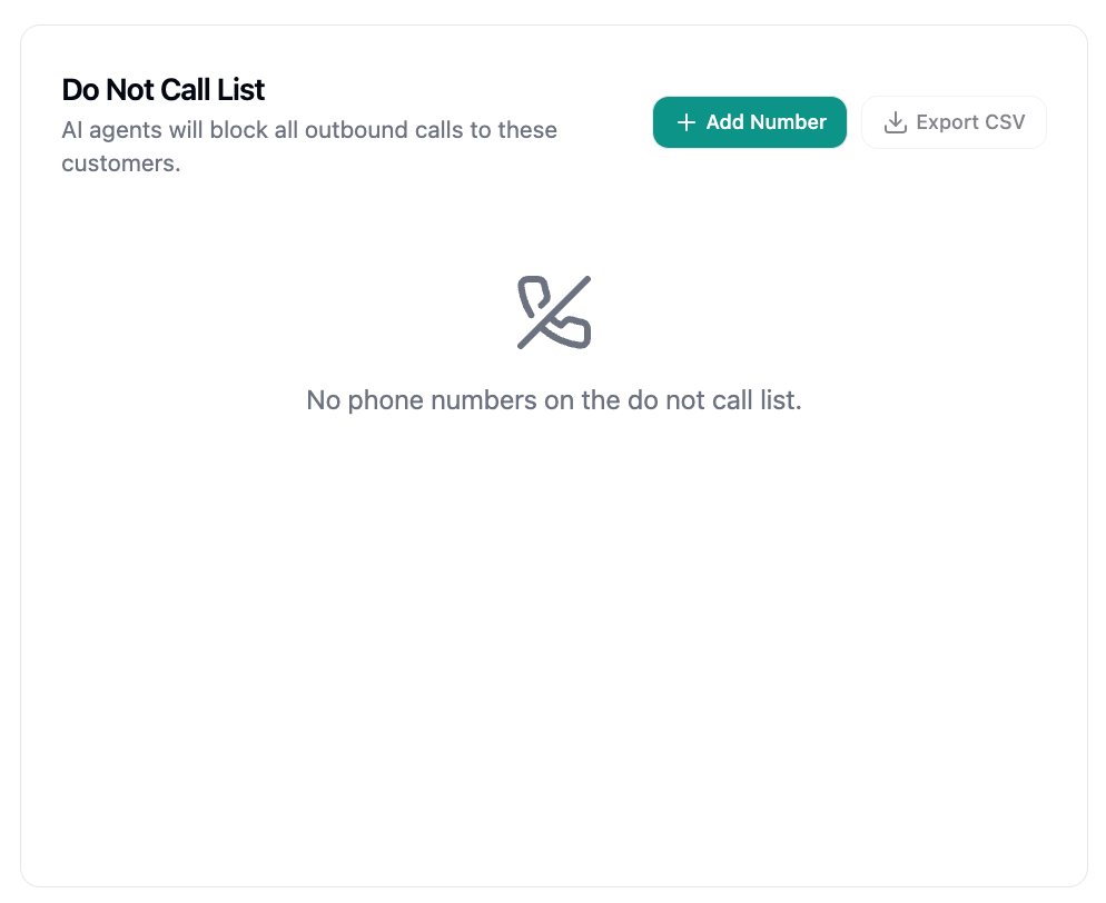 Do Not Call List
