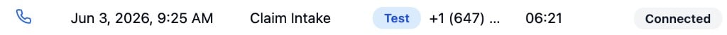 Test badge on a conversation row