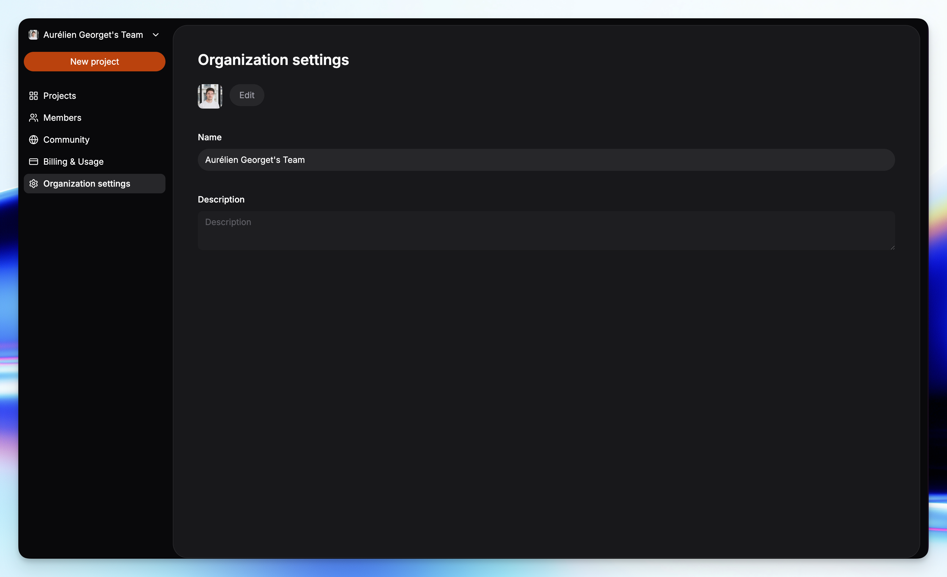 Organization Homepage