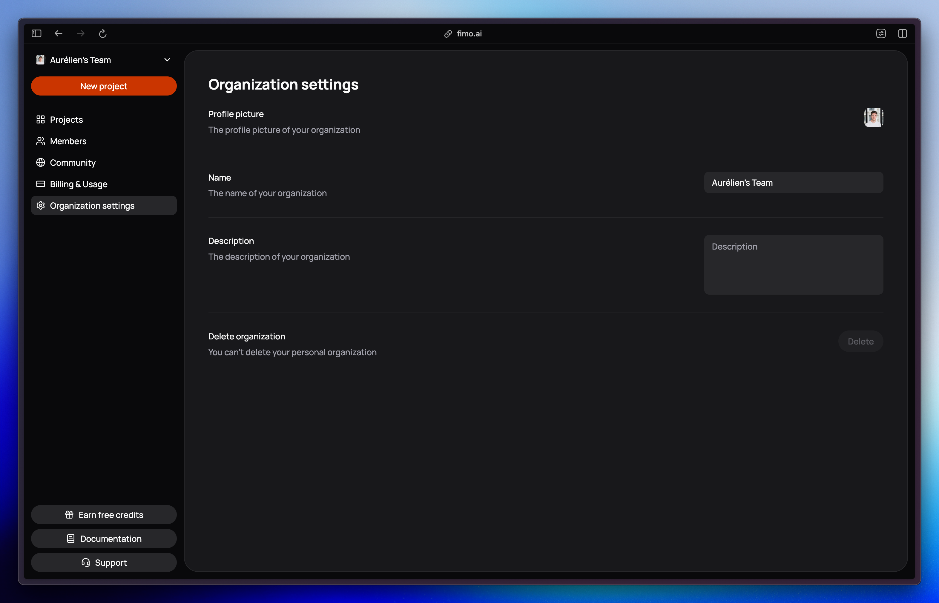 Organization Homepage