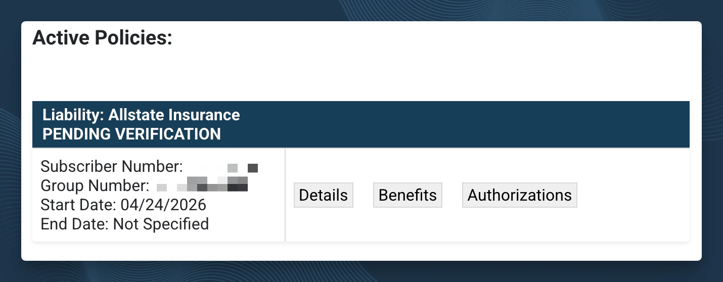 Policies page showing Authorization button