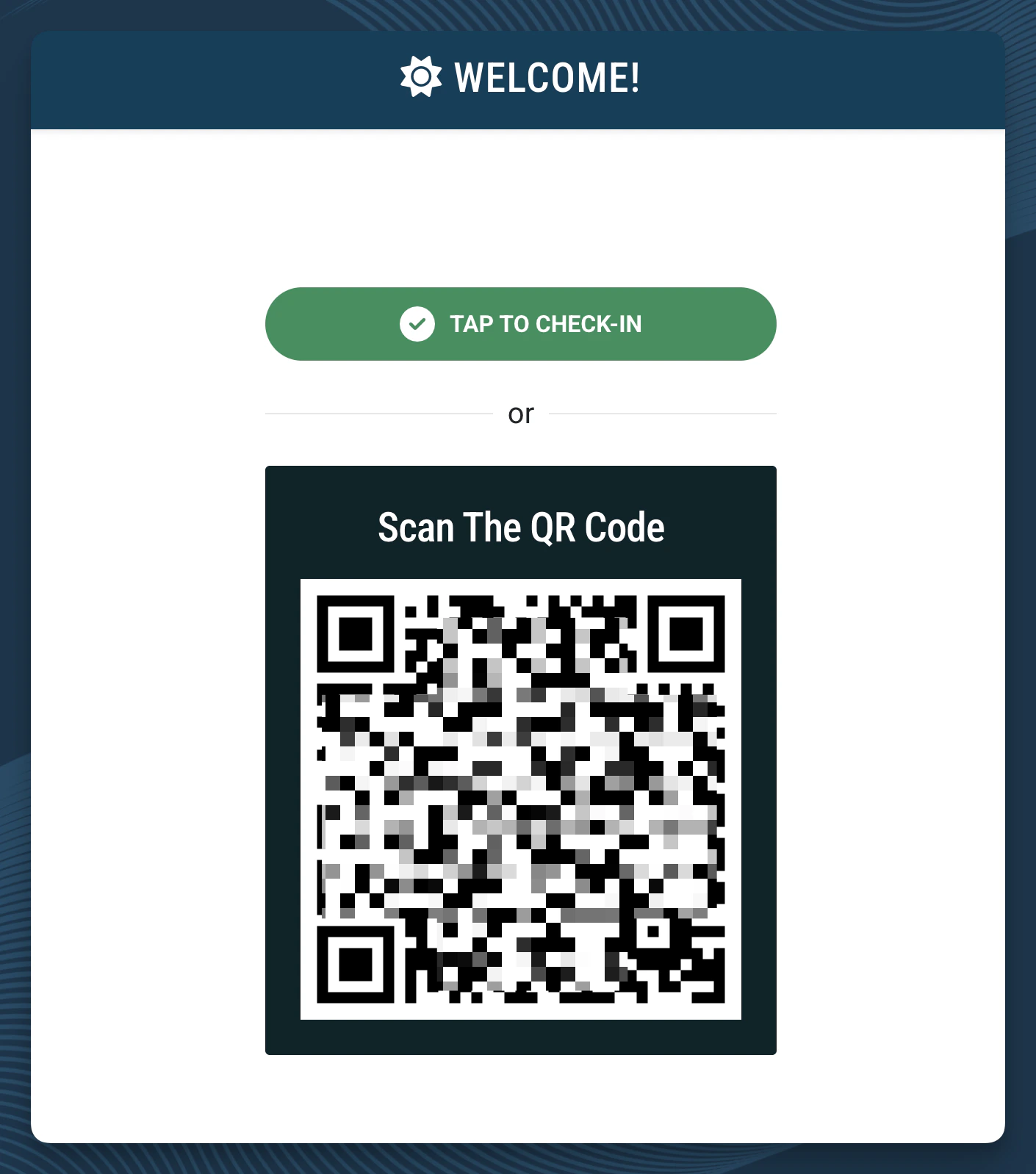 Check In Screen