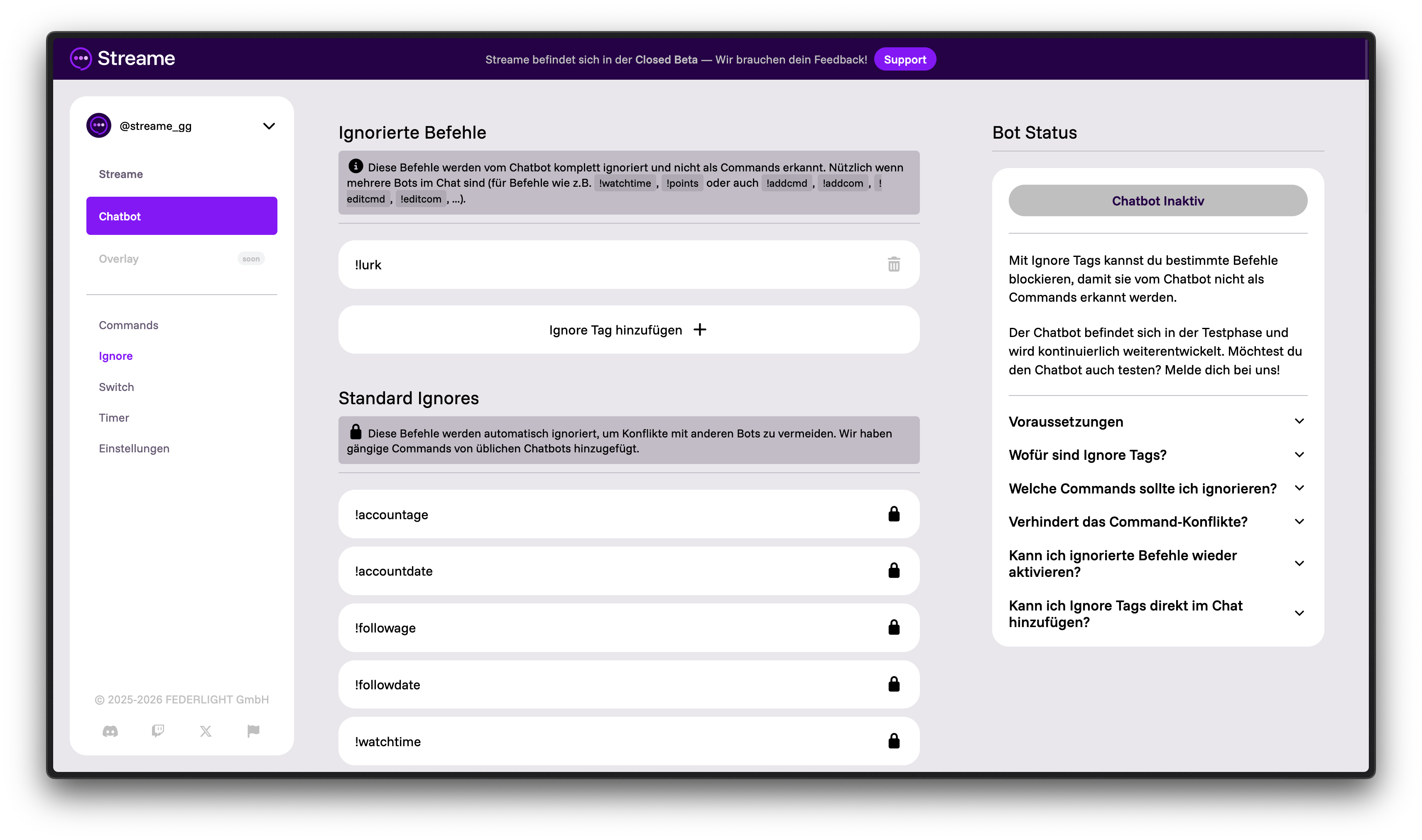 Eigener Ignore Tag angelegt