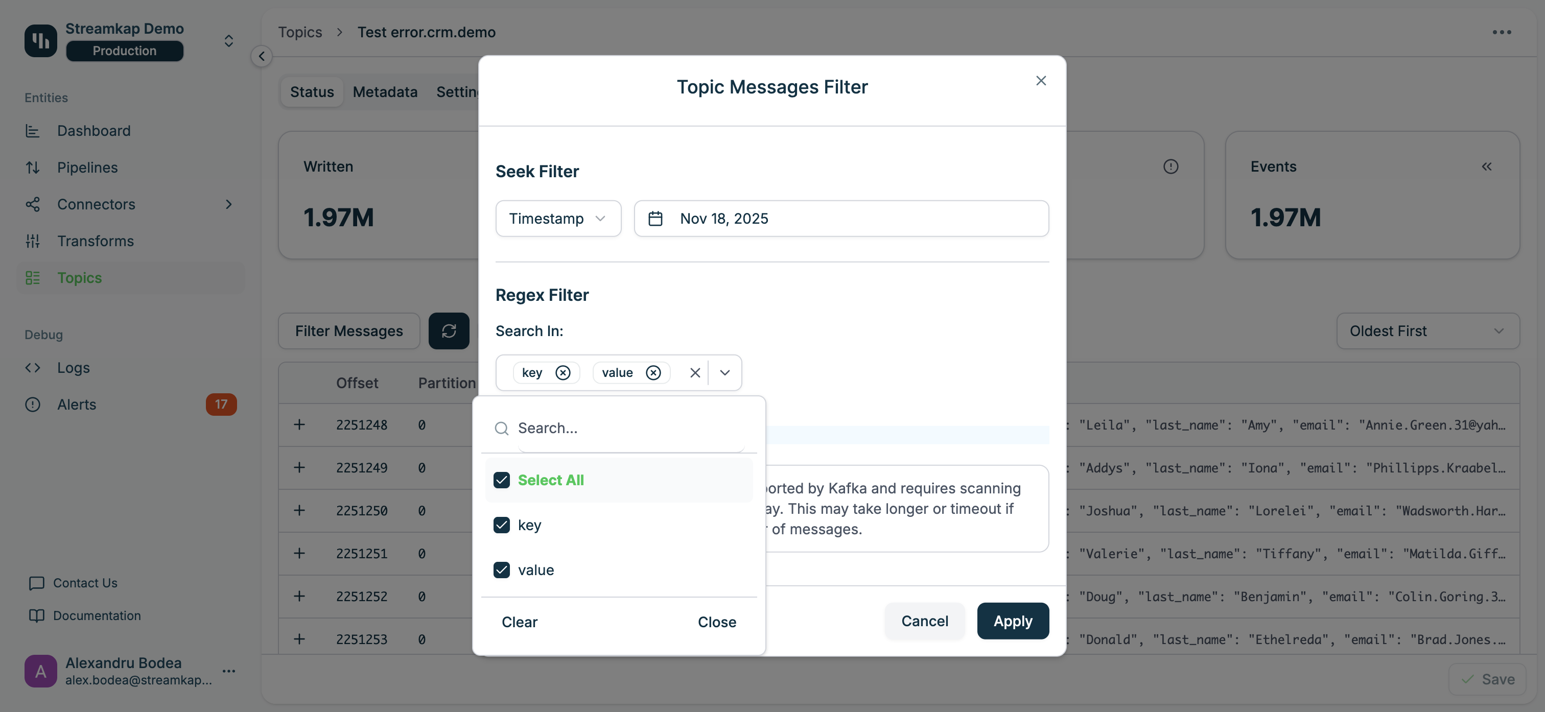 Select Search Fields
