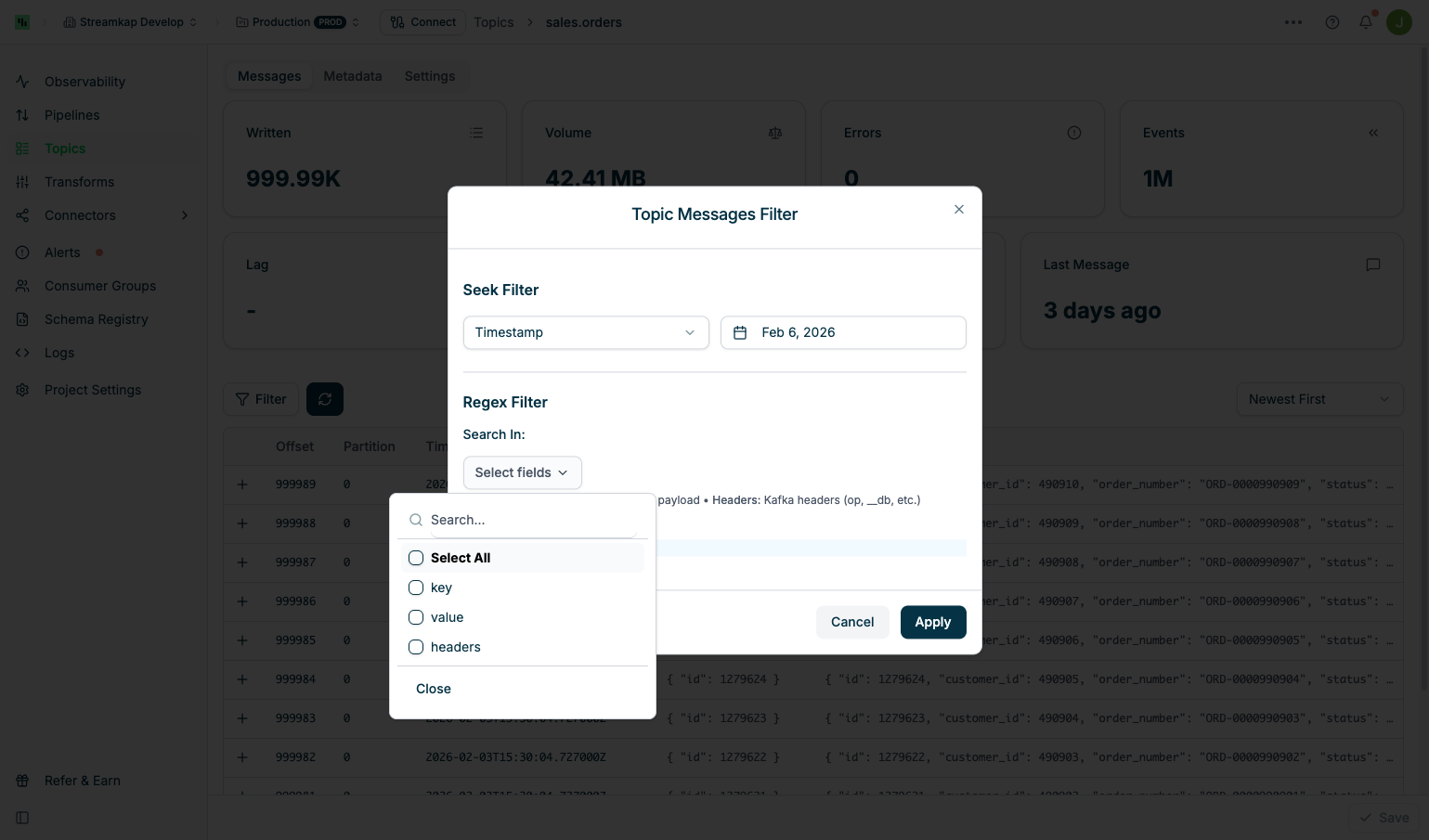 Select Search Fields
