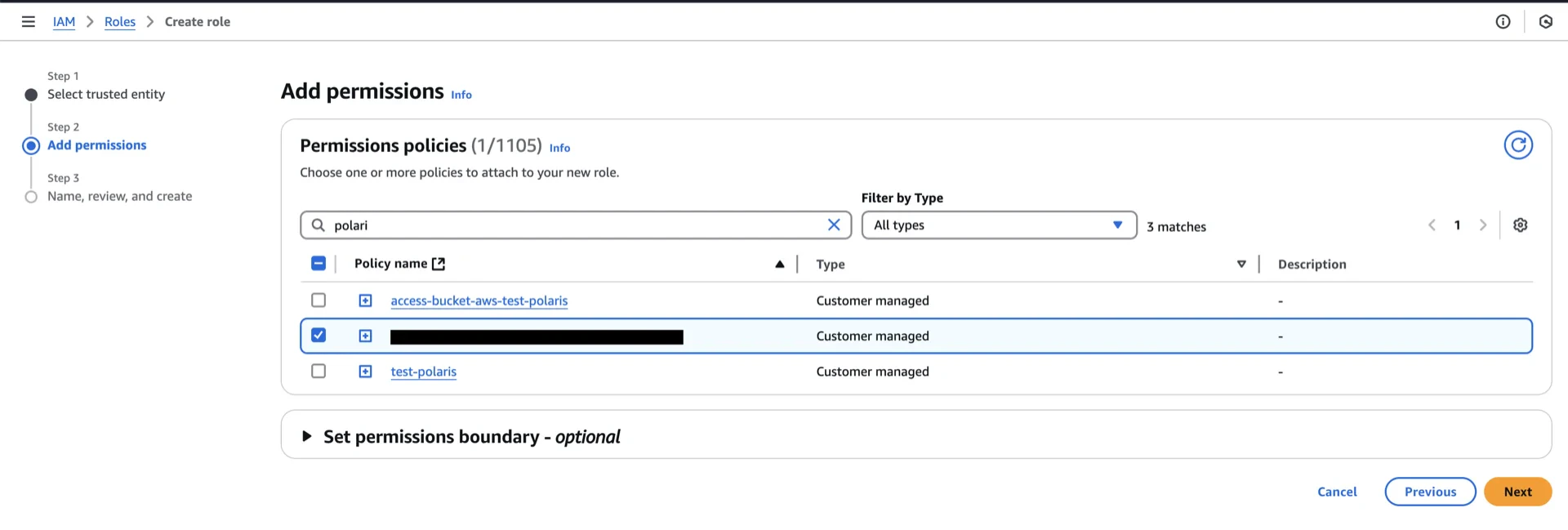 Attach policy