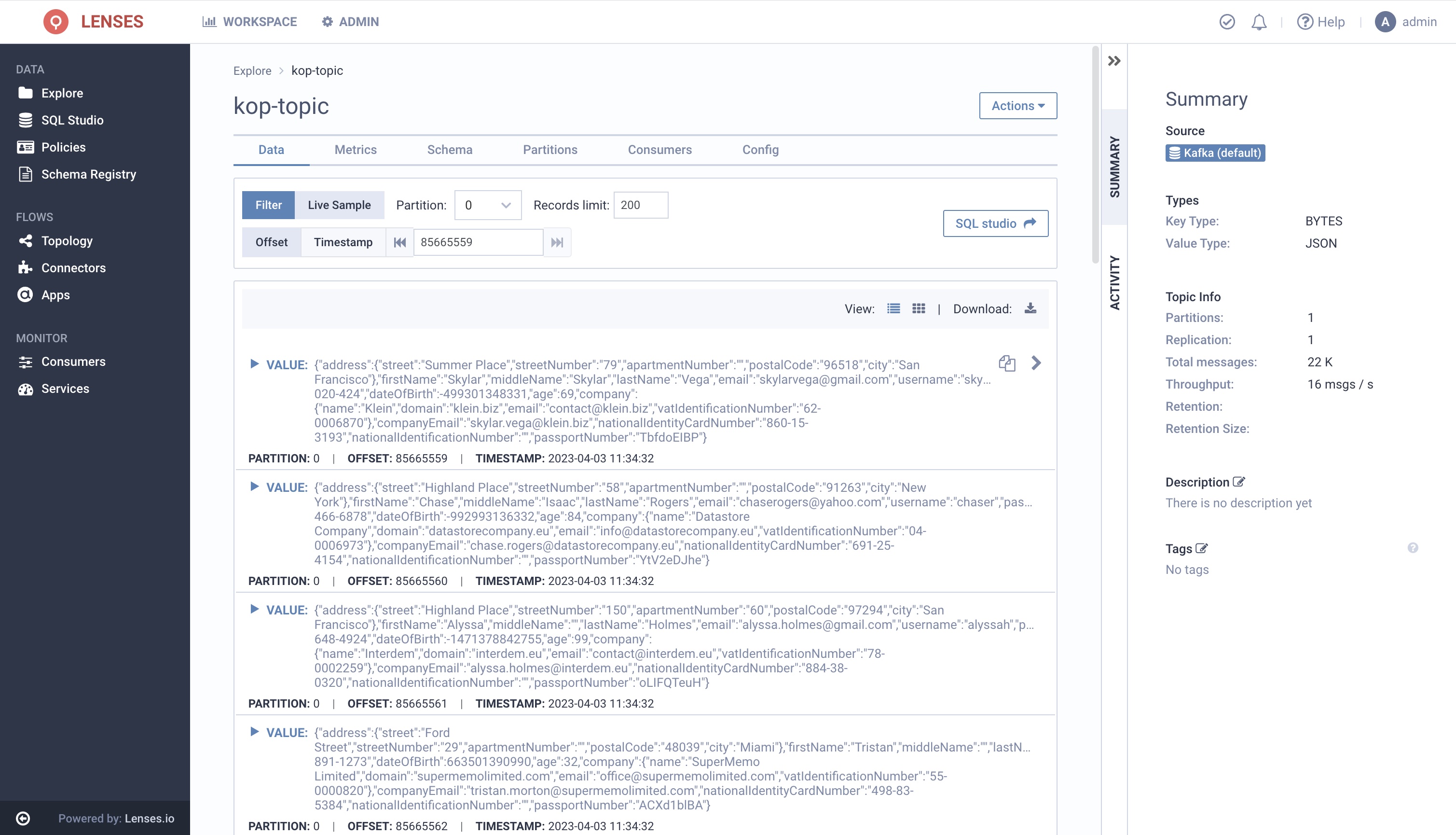 Connect to your cluster using Lenses - StreamNative Documentation