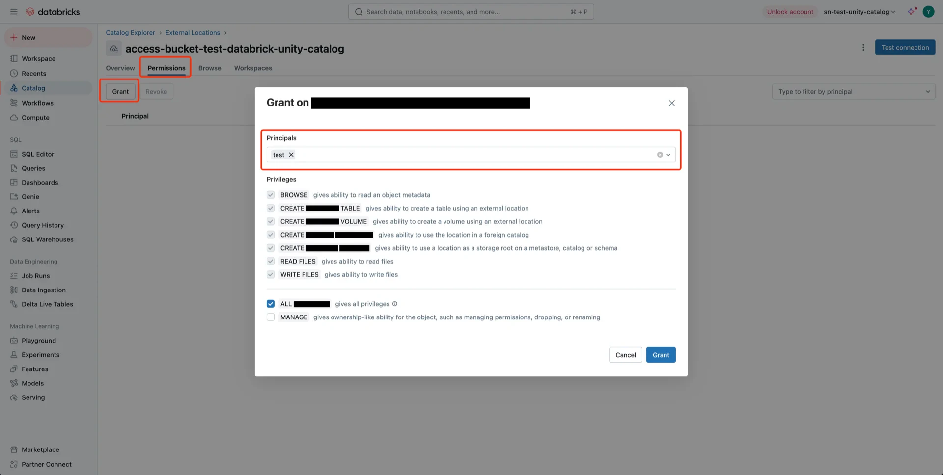 Grant OAuth2 permissions