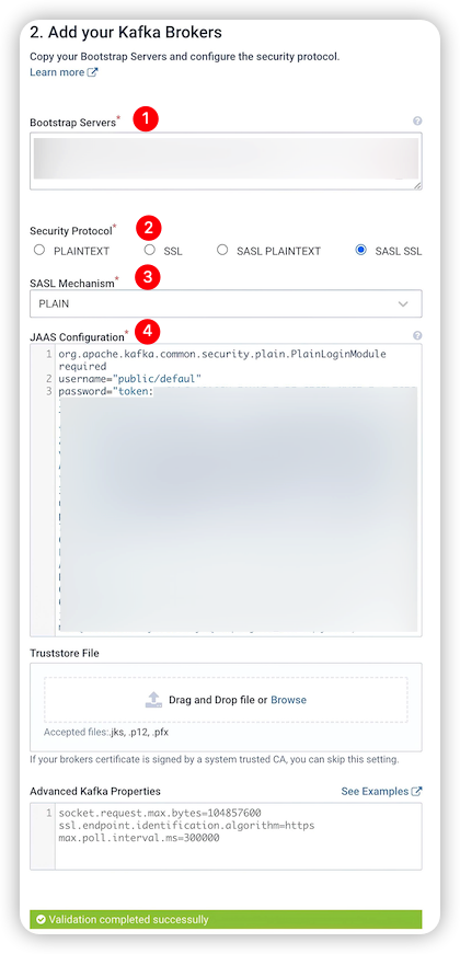configure pulsar cluster in Lenses