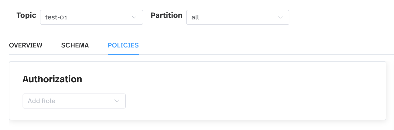 screenshot of topic policies