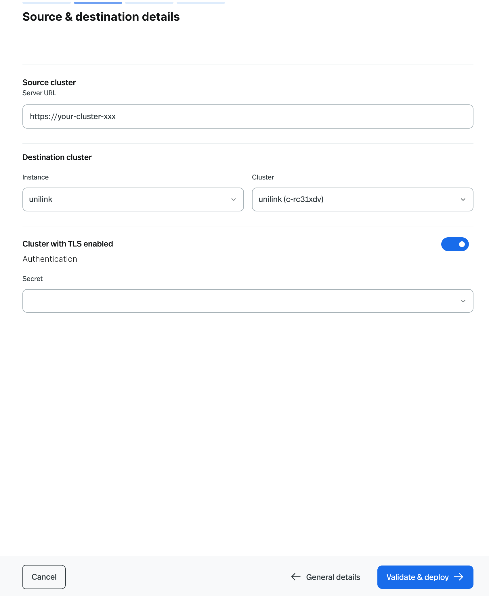 UniLink Cluster Configuration