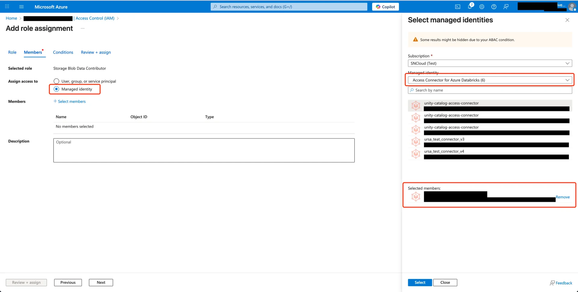 Select members