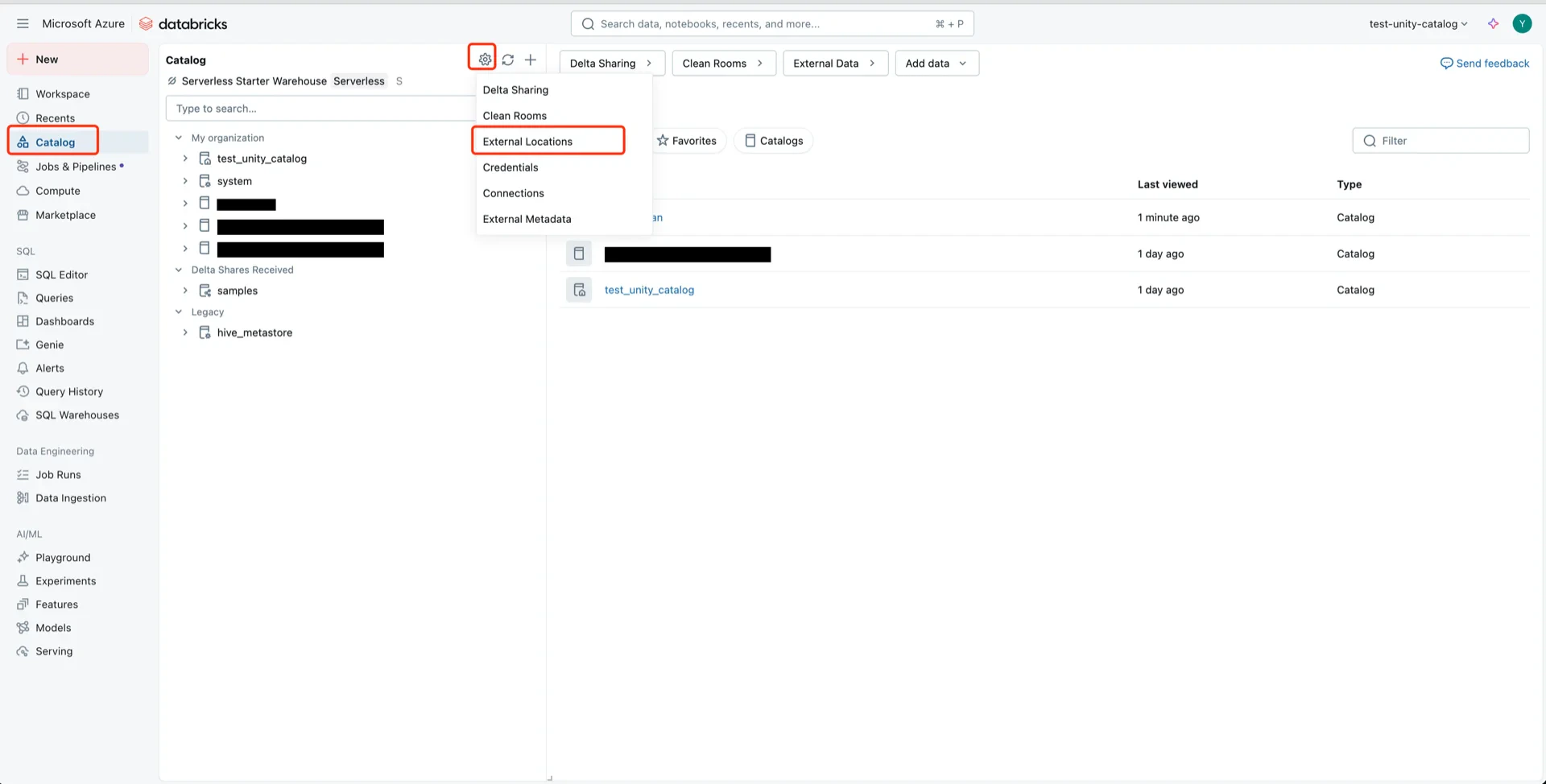 External location details