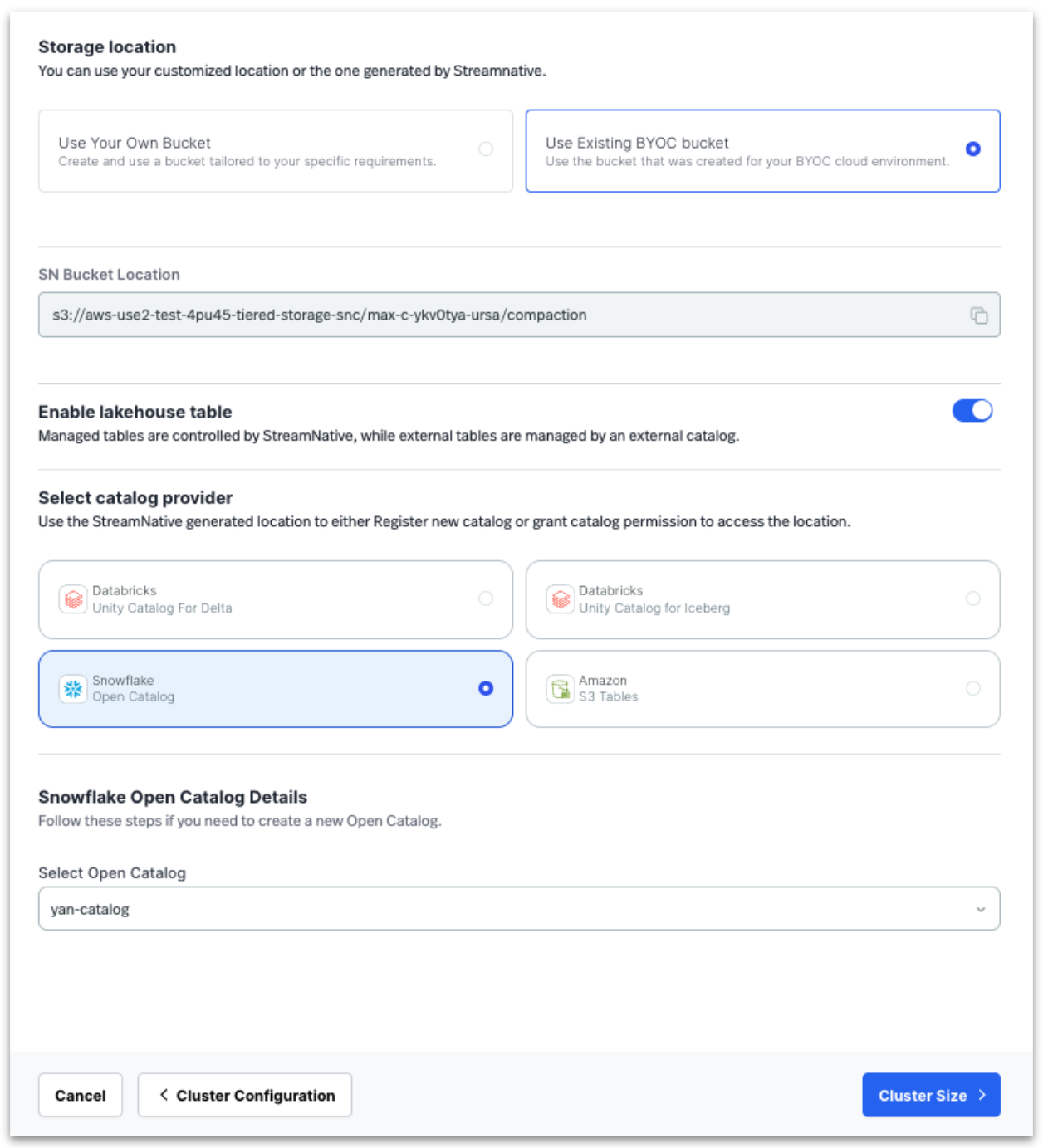 Enable Snowflake Open Catalog