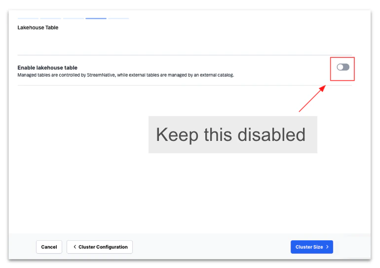 Skip Lakehouse Enablement