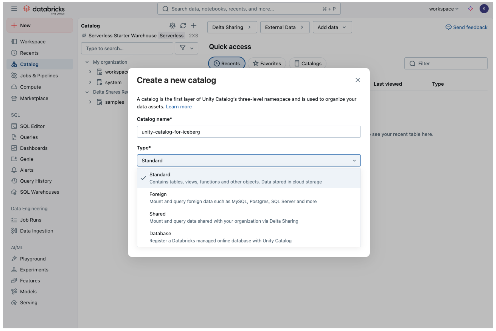 Creat storage bucket databricks