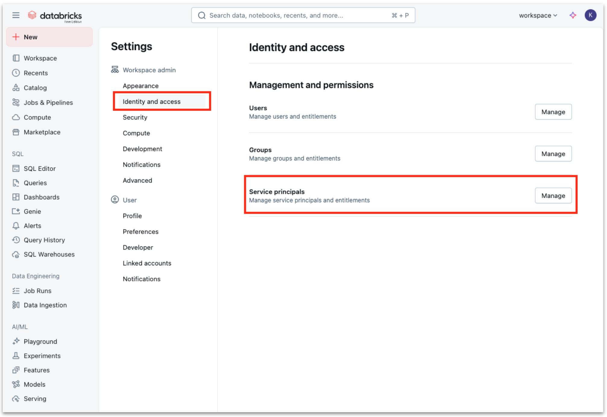 Creat storage bucket databricks