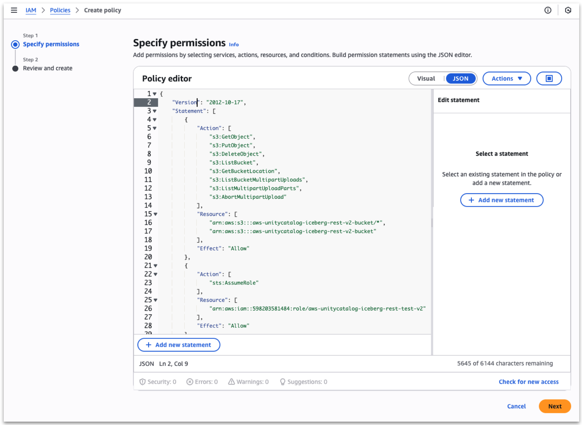 Creat storage bucket databricks