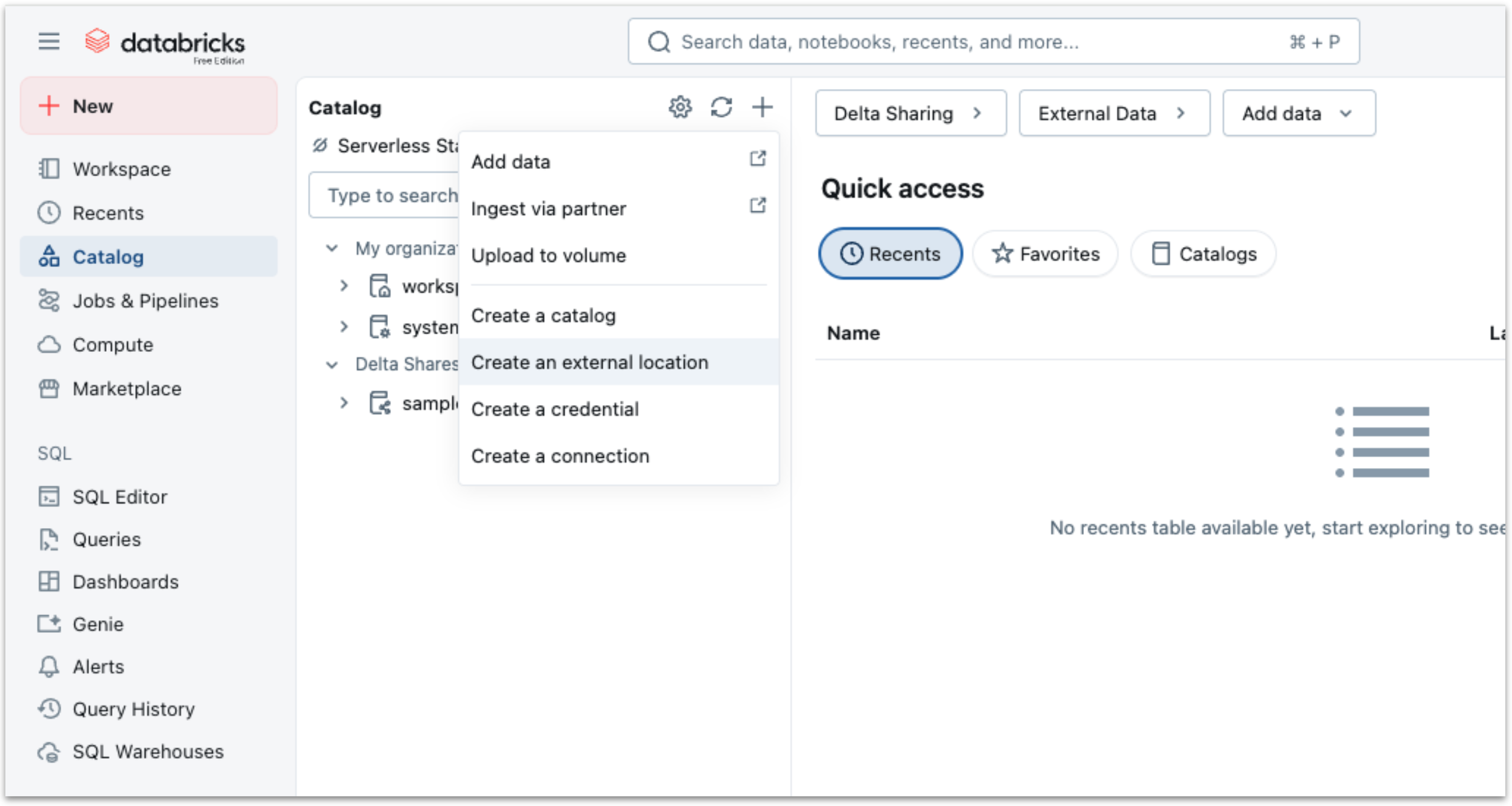 Creat storage bucket databricks