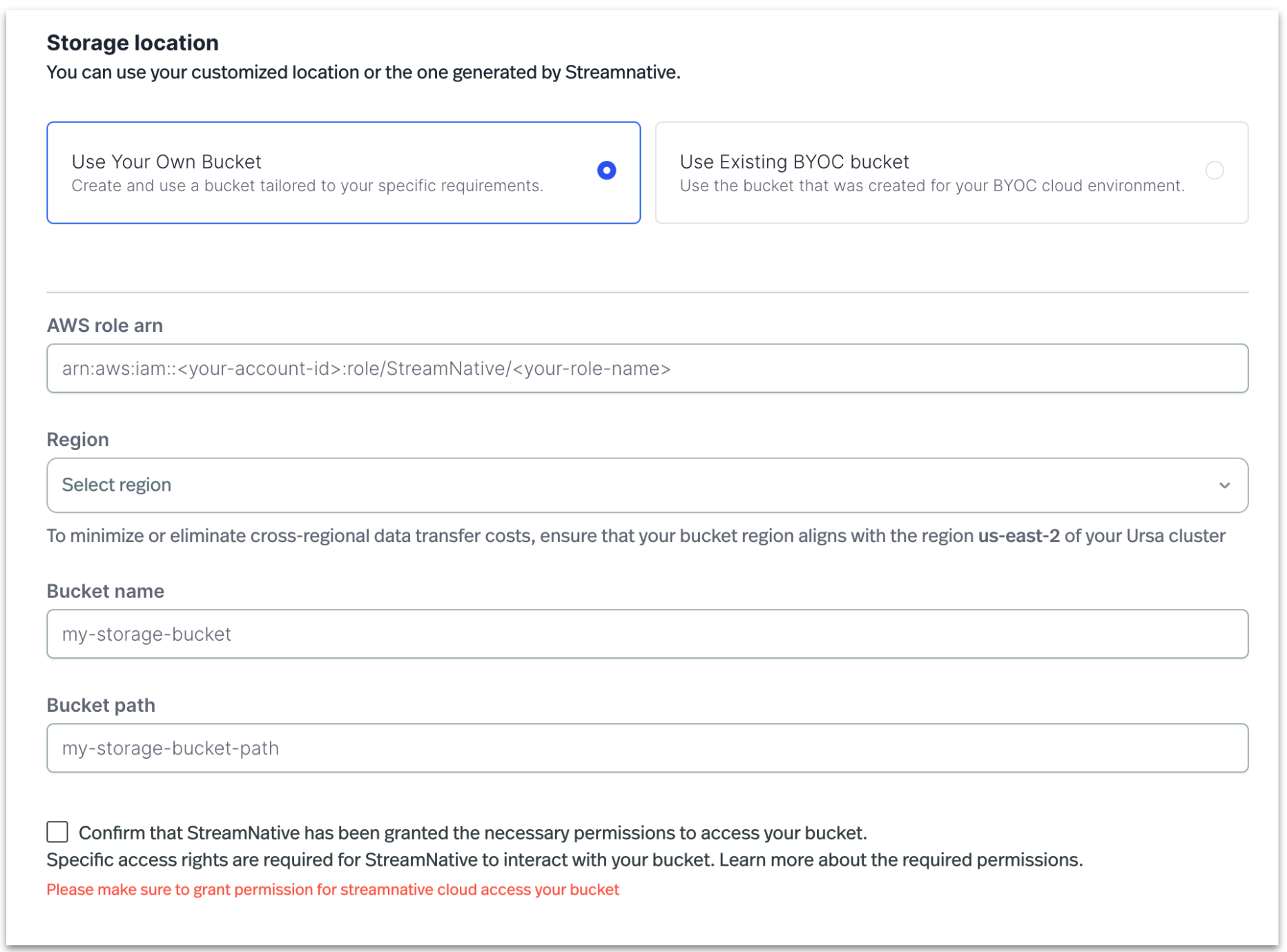 Creat storage bucket databricks