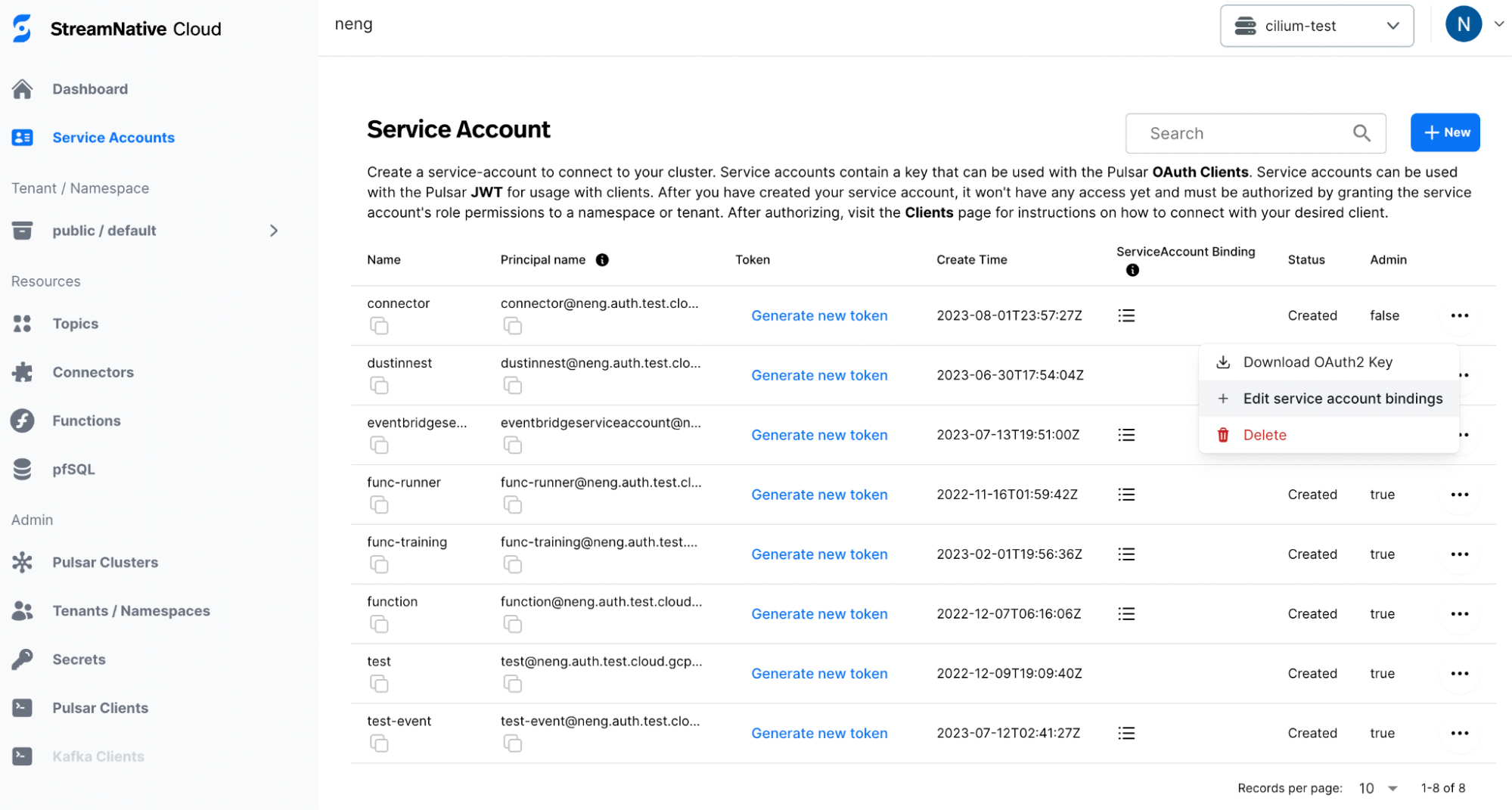 Binding Service Account step-1