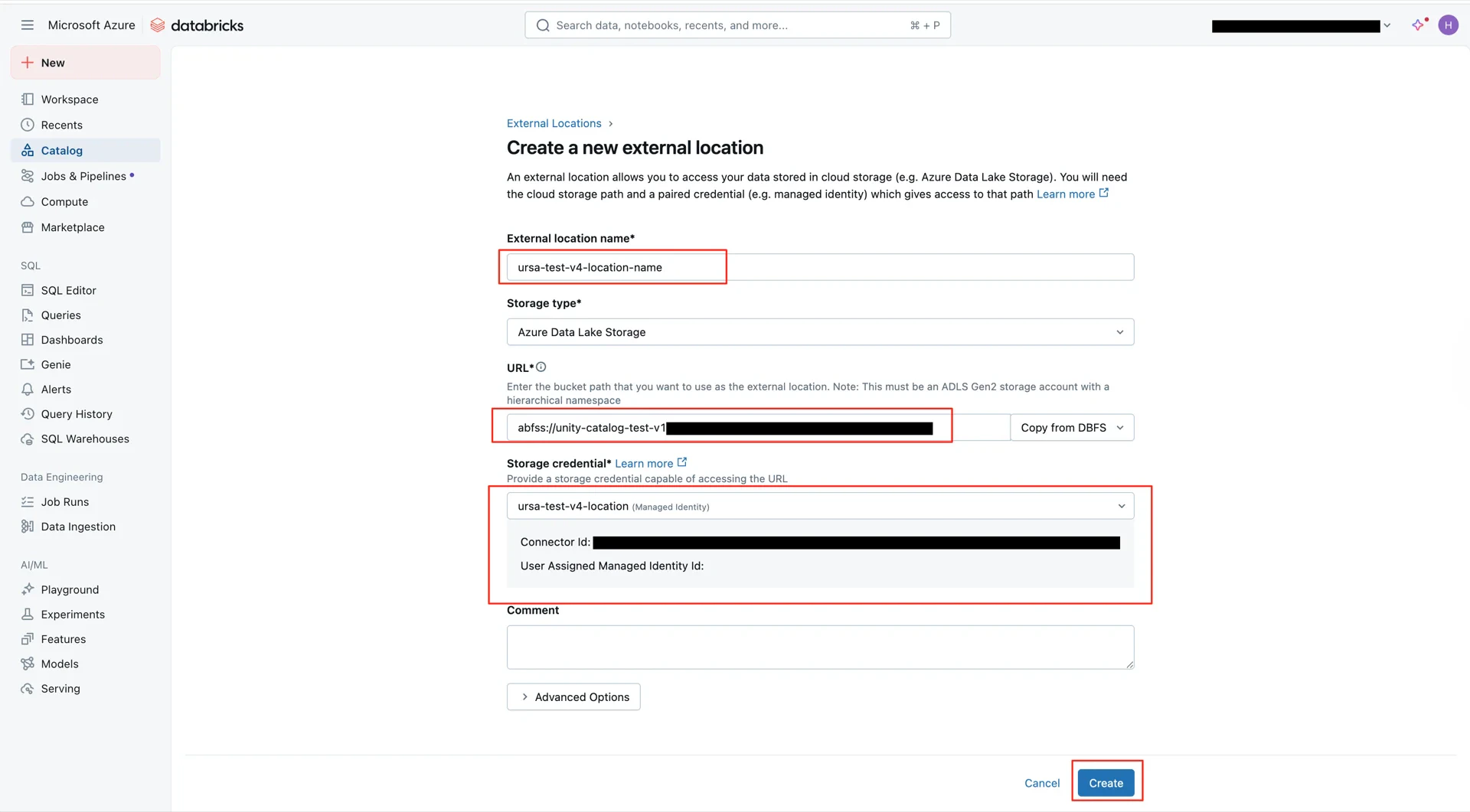 External location settings