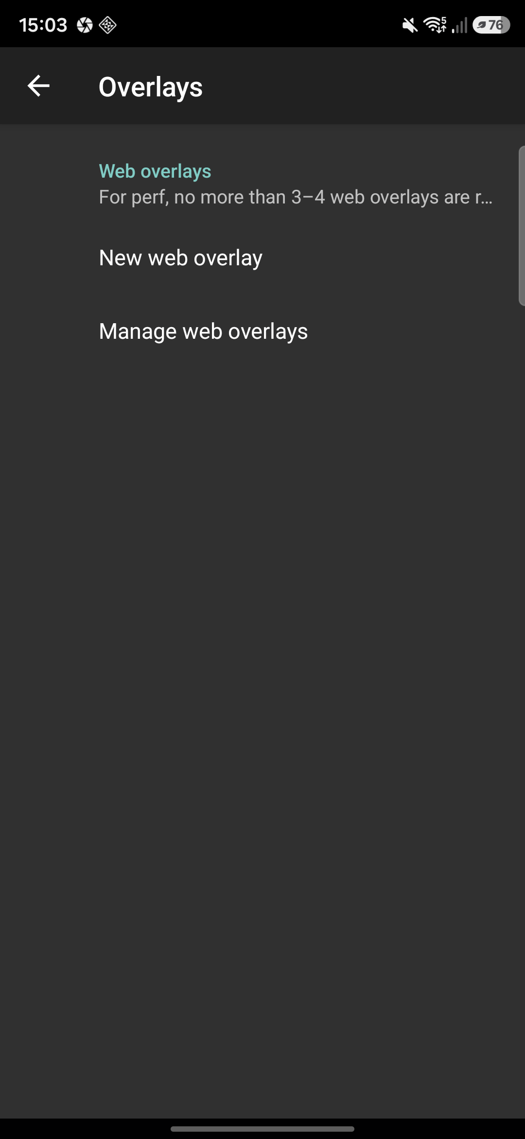 IRL Pro web overlays menu