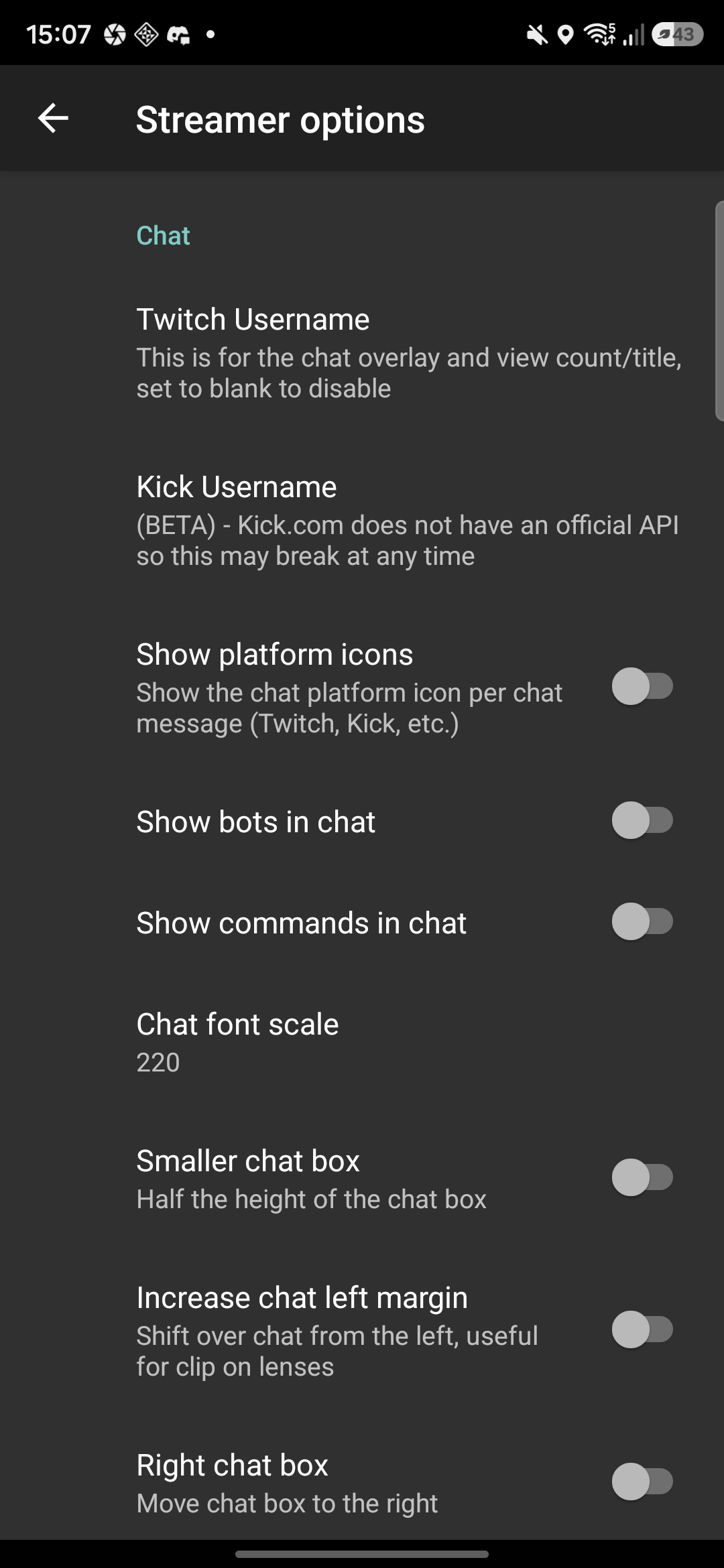 IRL Pro streamer options