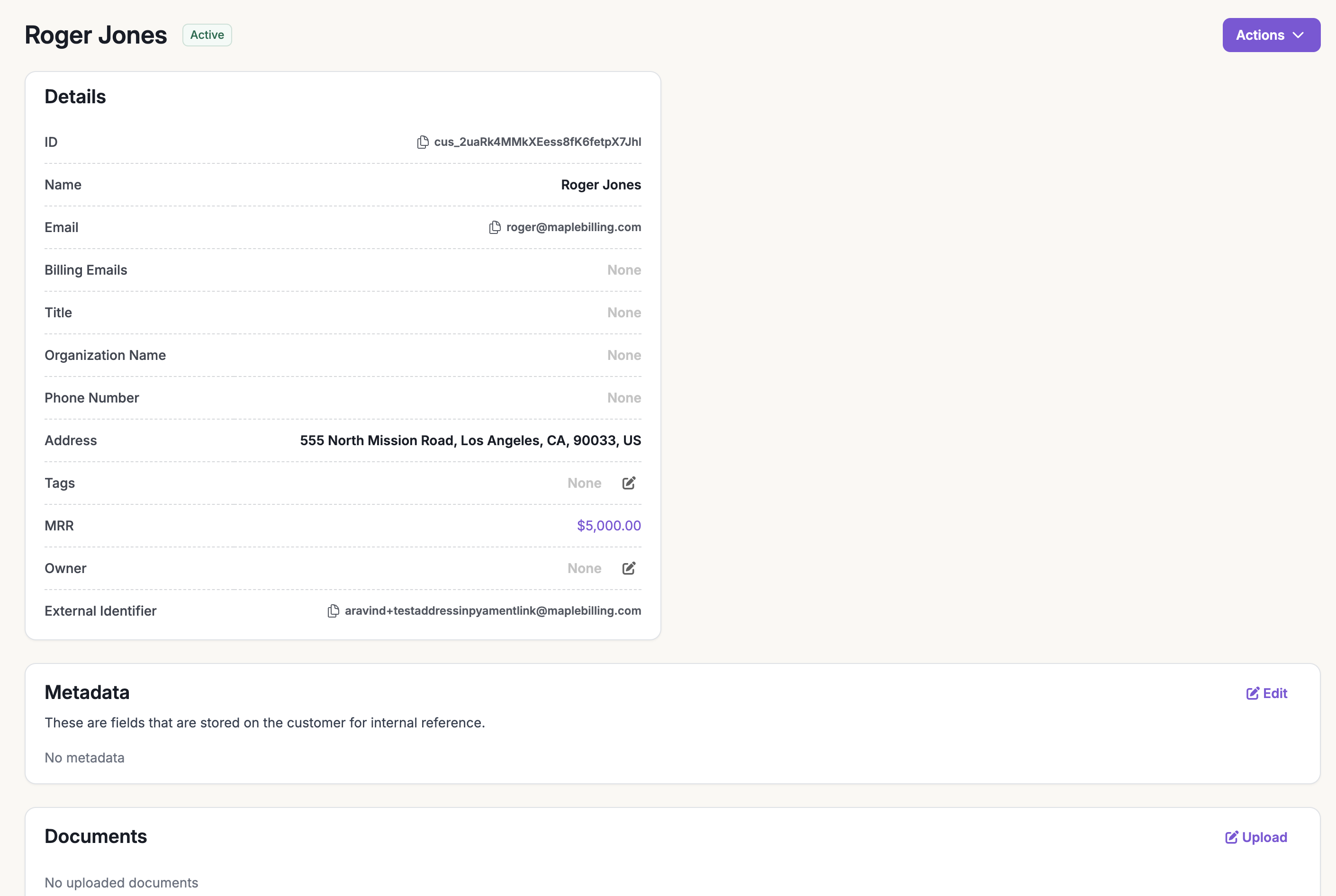 Create New Subscription form
