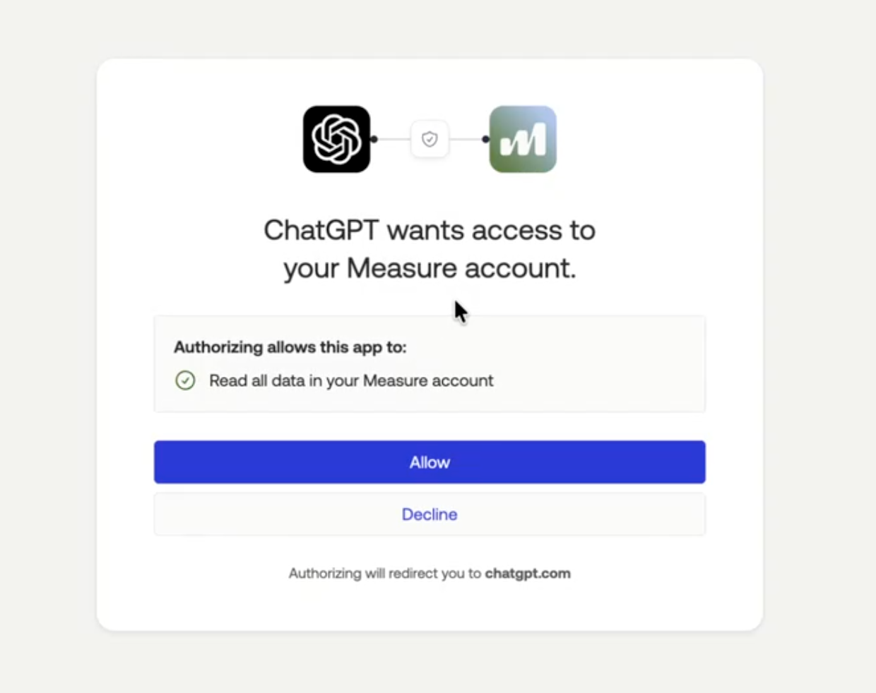 Authorization prompt