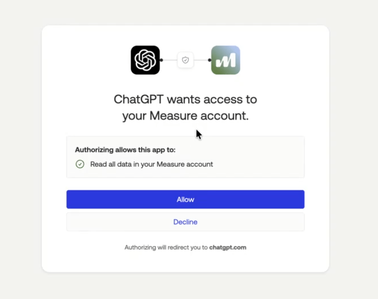 Authorization prompt