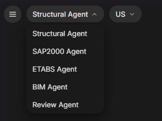 Agent picker with Structural Agent selected