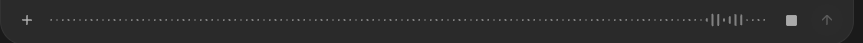 The message box while recording: a live waveform with the stop button on the right