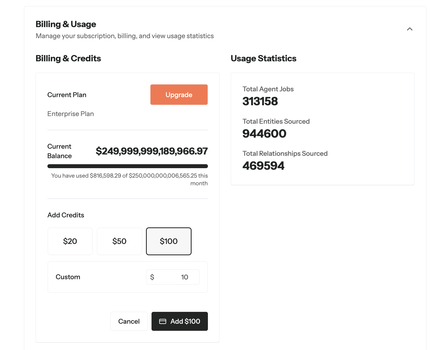 billing and credits billing and credits image