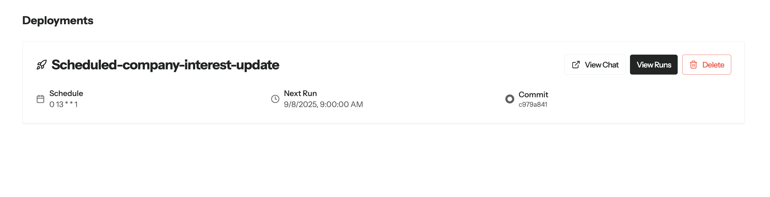 image of deployment page