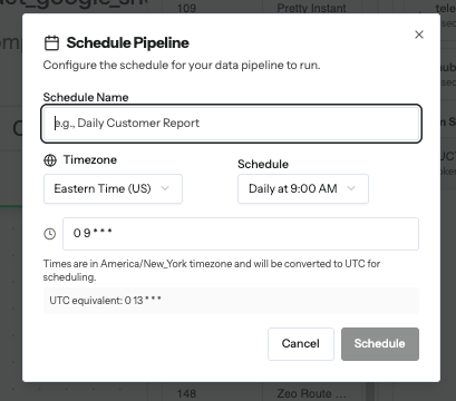 Schedule Pop Up Pn
