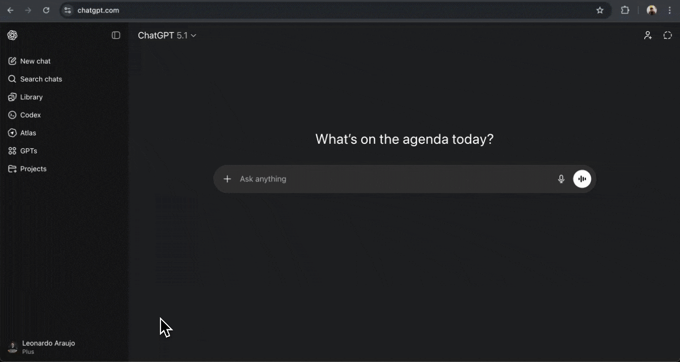 Configuración de ChatGPT que muestra Advanced Settings con el interruptor de Developer mode