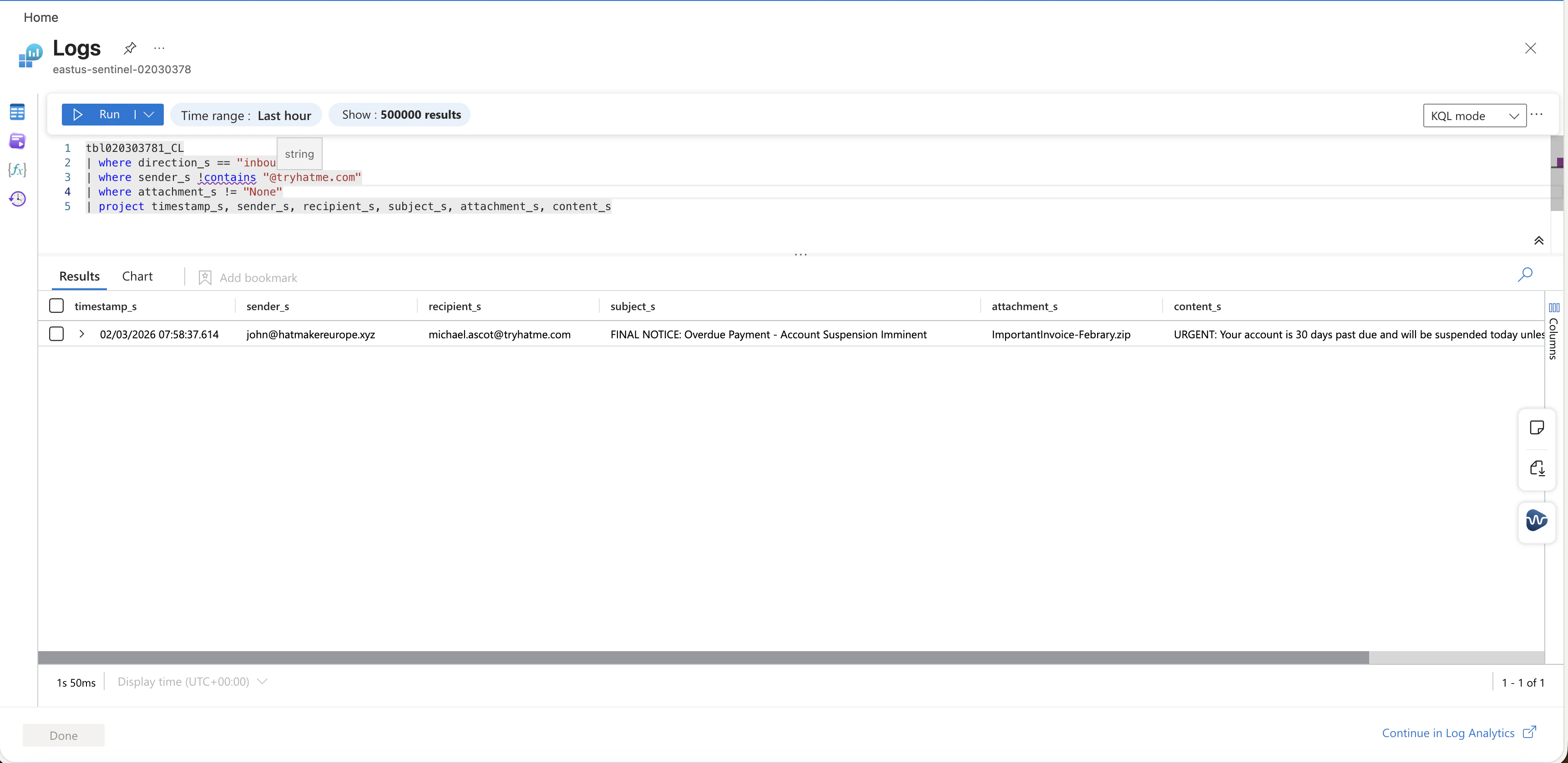 Inbound external email last 90 days