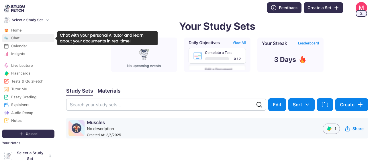 Go to the lefthand side and choose Chat Image of the Dashboard, hovered over "Chat"