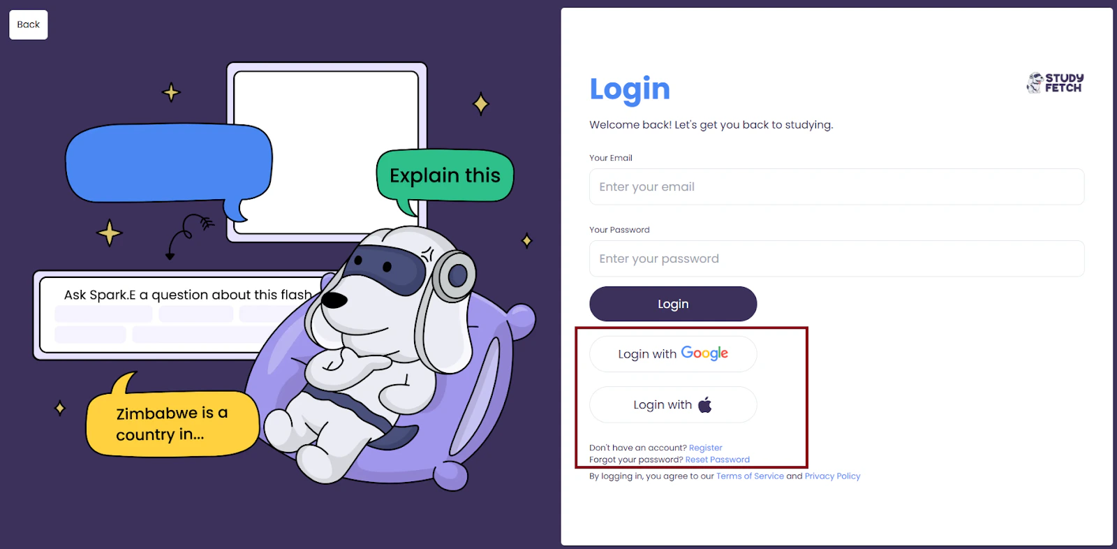 Account Login and Management - StudyFetch