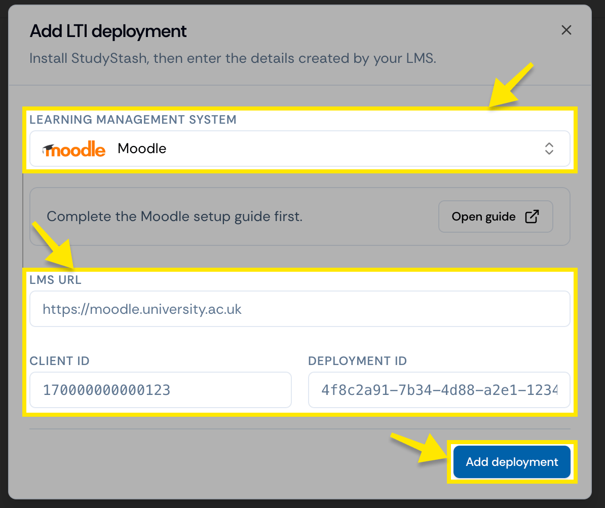 Moodle LTI Integration Guide (LTI) — screenshot
