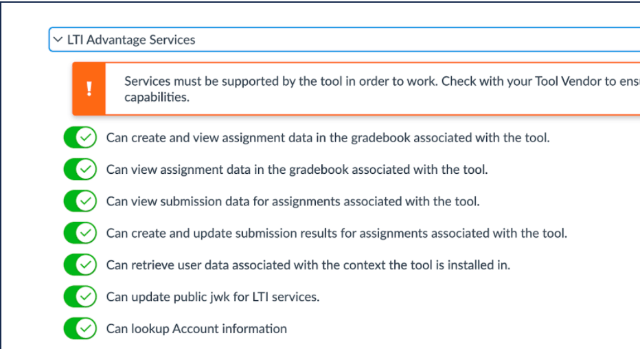 Canvas LTI Integration Guide (LTI) — screenshot