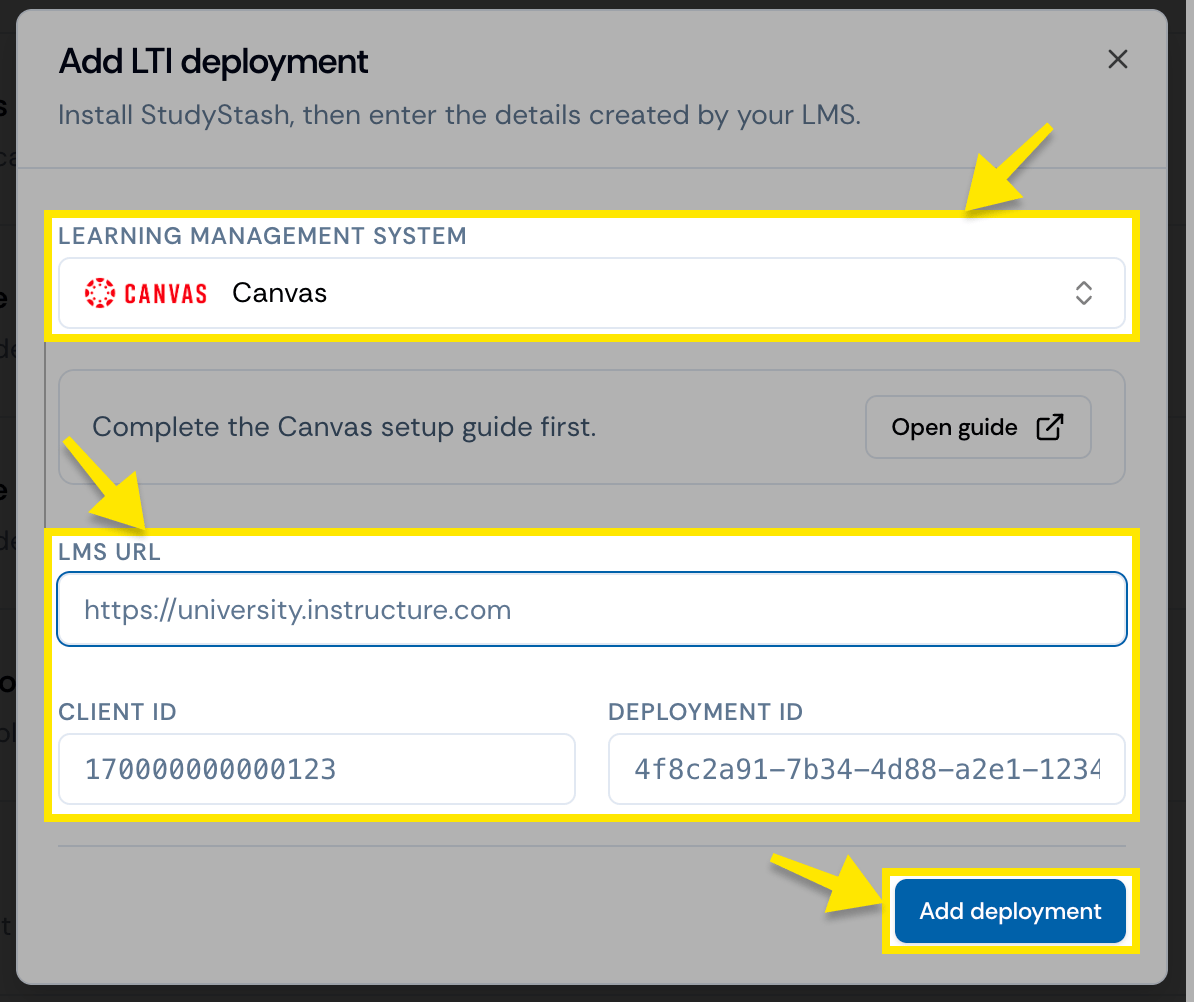 Canvas LTI Integration Guide (LTI) — screenshot