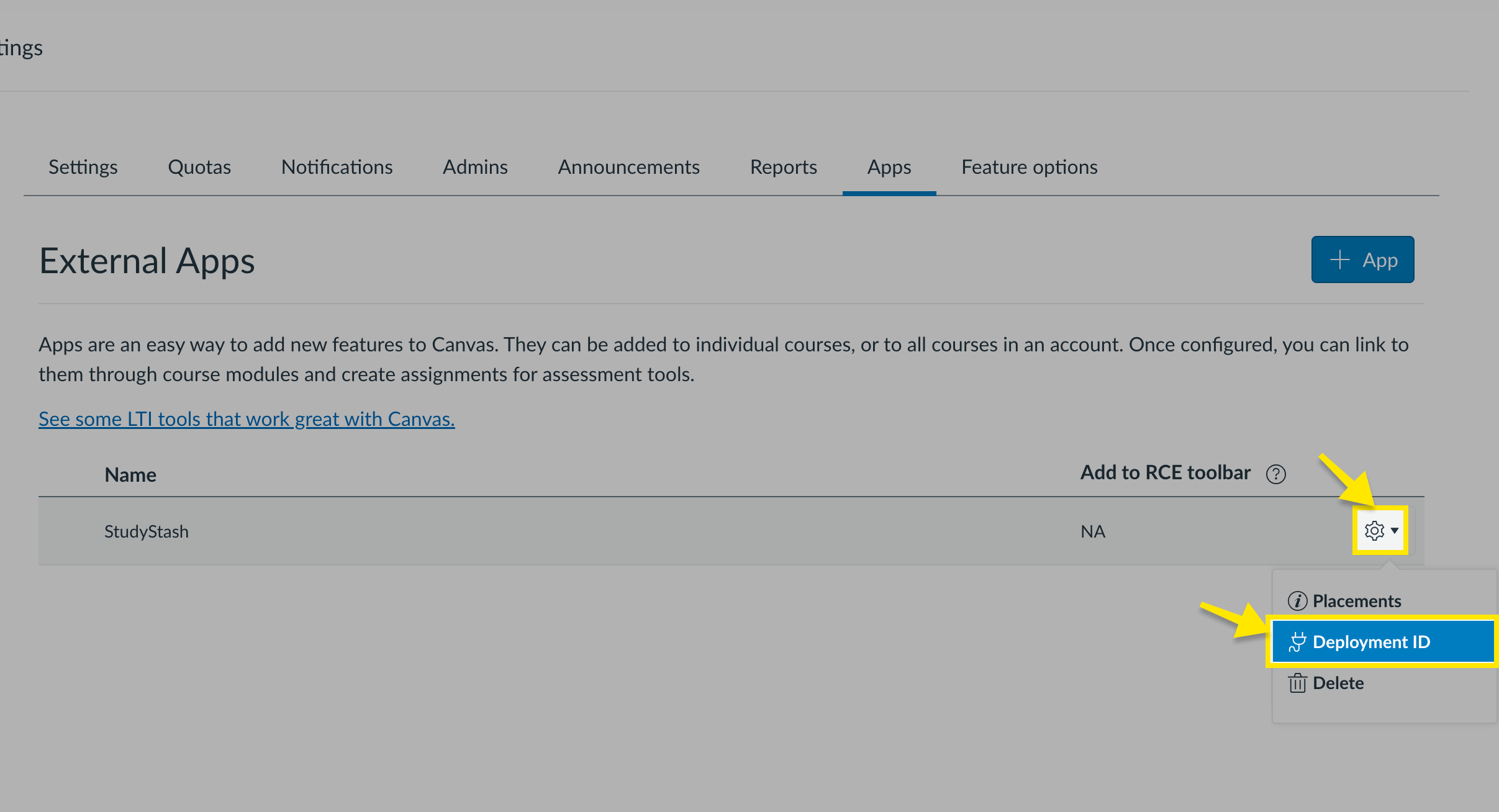 Canvas LTI Integration Guide (LTI) — screenshot