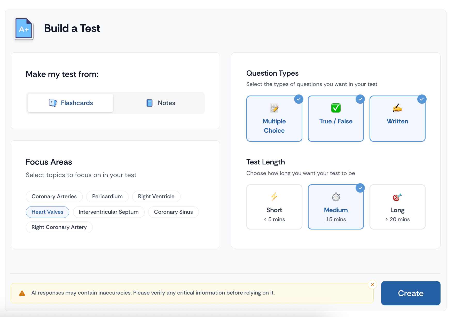 StudyStash Formative Assessment Builder