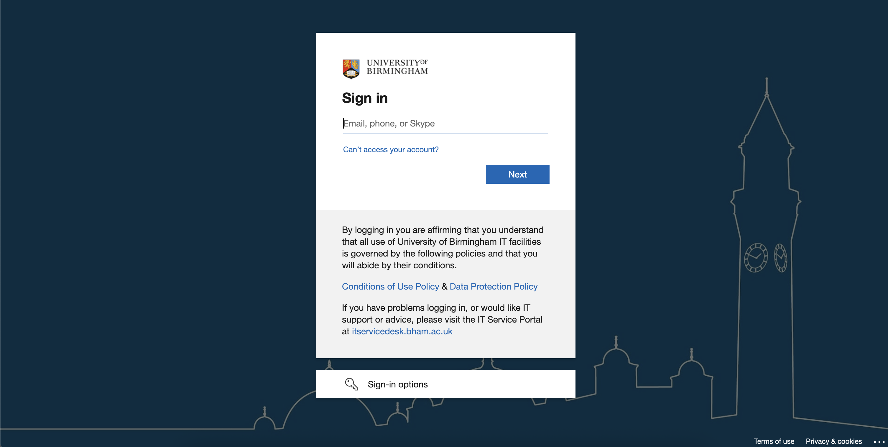 The StudyStash sign-in screen